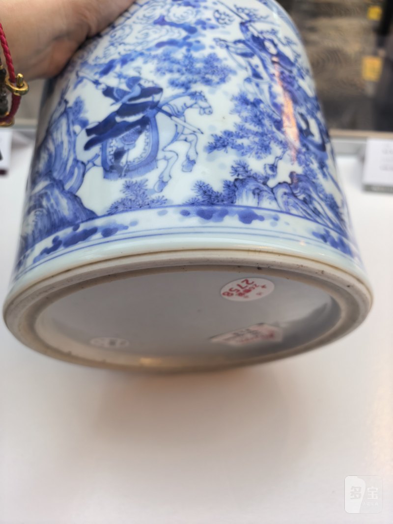 清初 青花三国故事笔海 - 图9